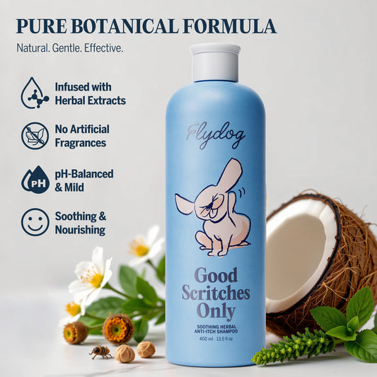 Good Scritches Only-Soothing Herbal Anti-Itch Shampoo with Brush