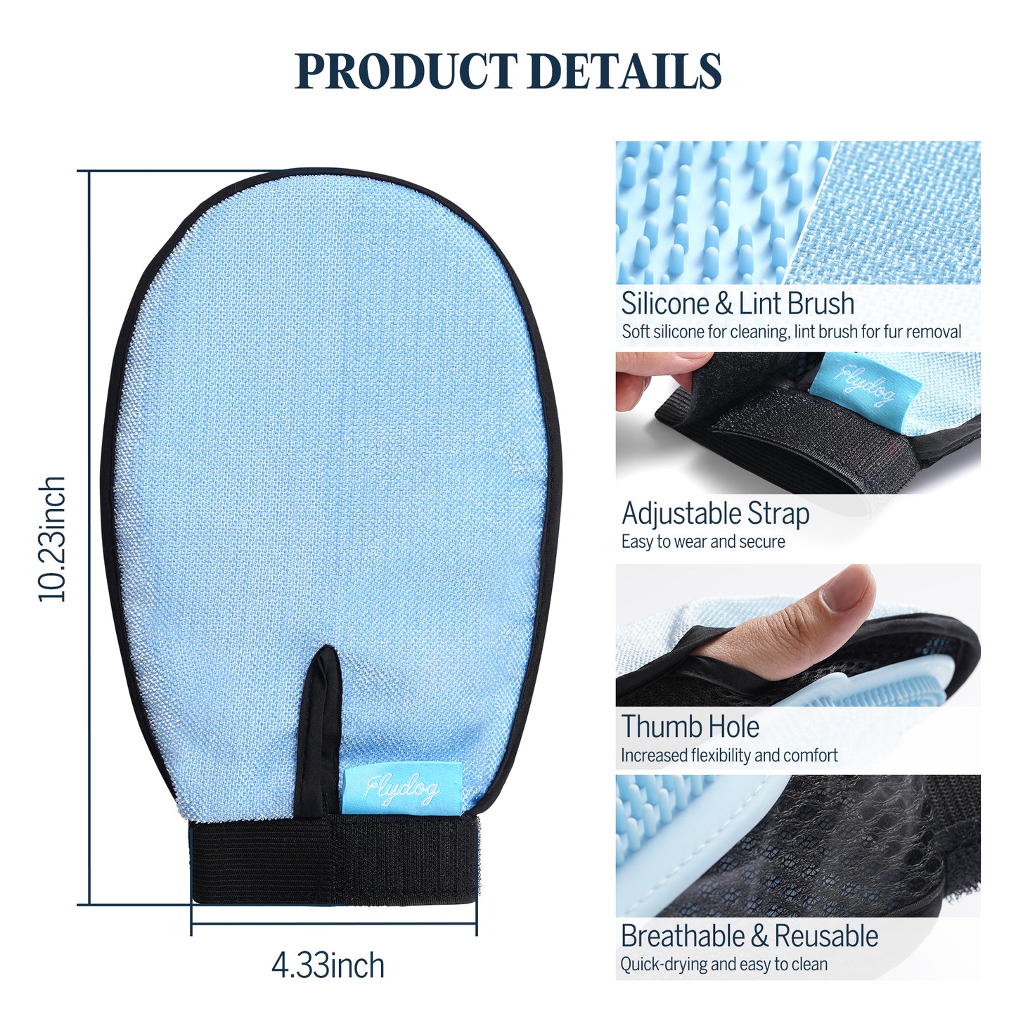 Clean and Floofy-Dog Waterless Foam Shampoo with Glove