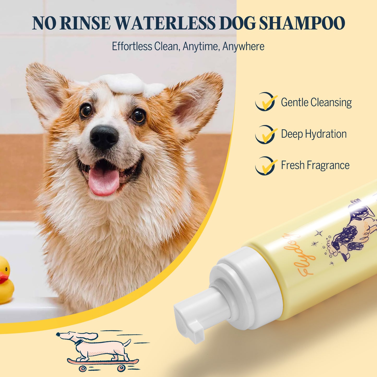 Clean and Floofy-Dog Waterless Foam Shampoo