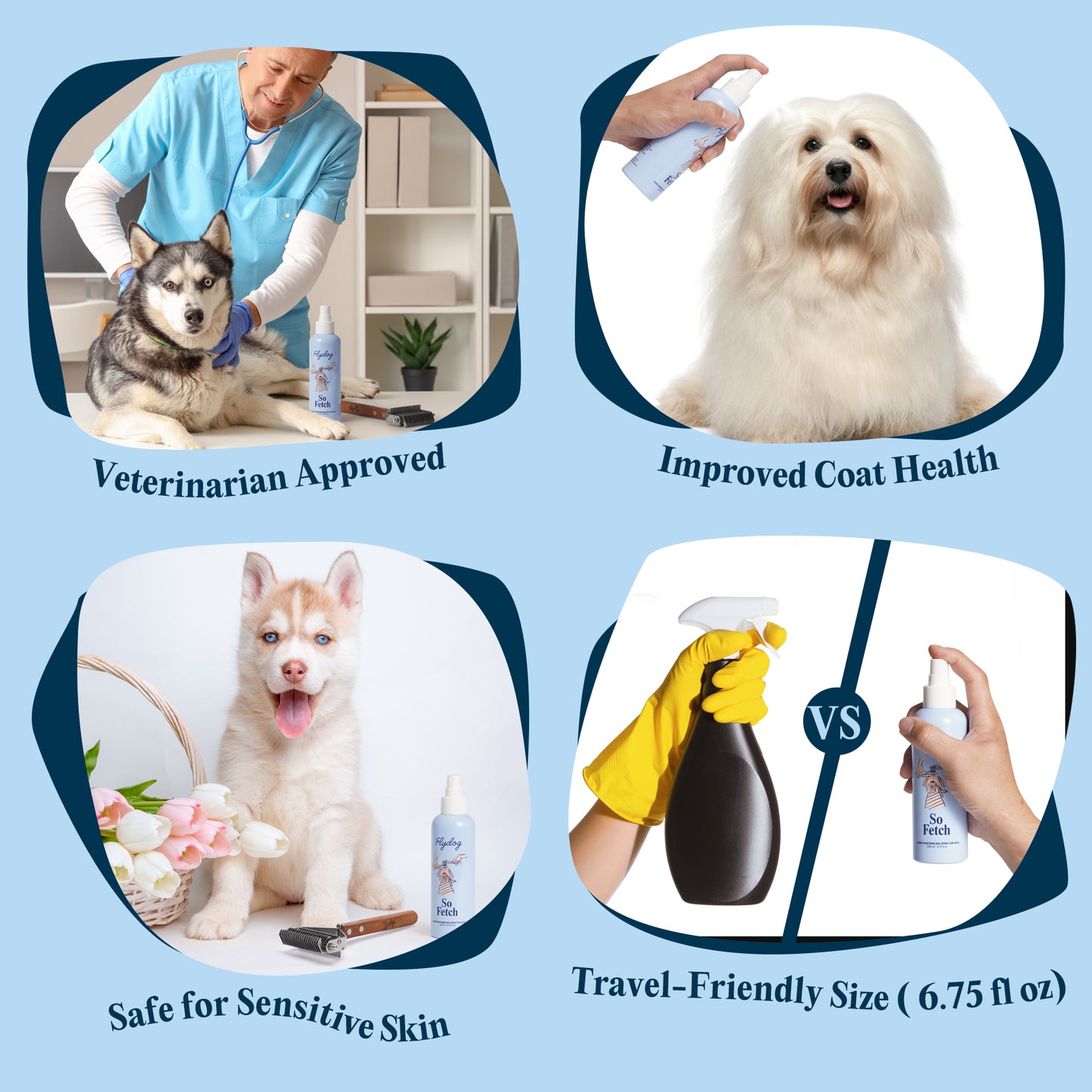 So Fetch-Leave-In Detangle Conditioner Spray with Tailored Comb