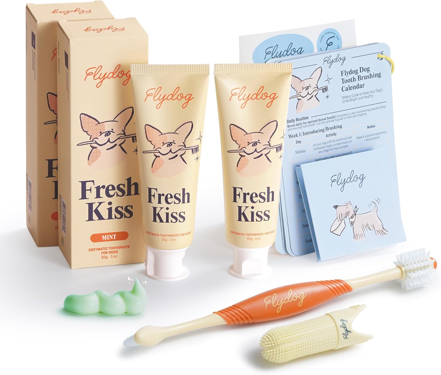Mint Dog Tooth Brushing Kit